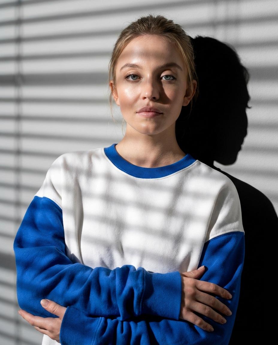 Ultra realistic fashion studio portrait of a confident man an...