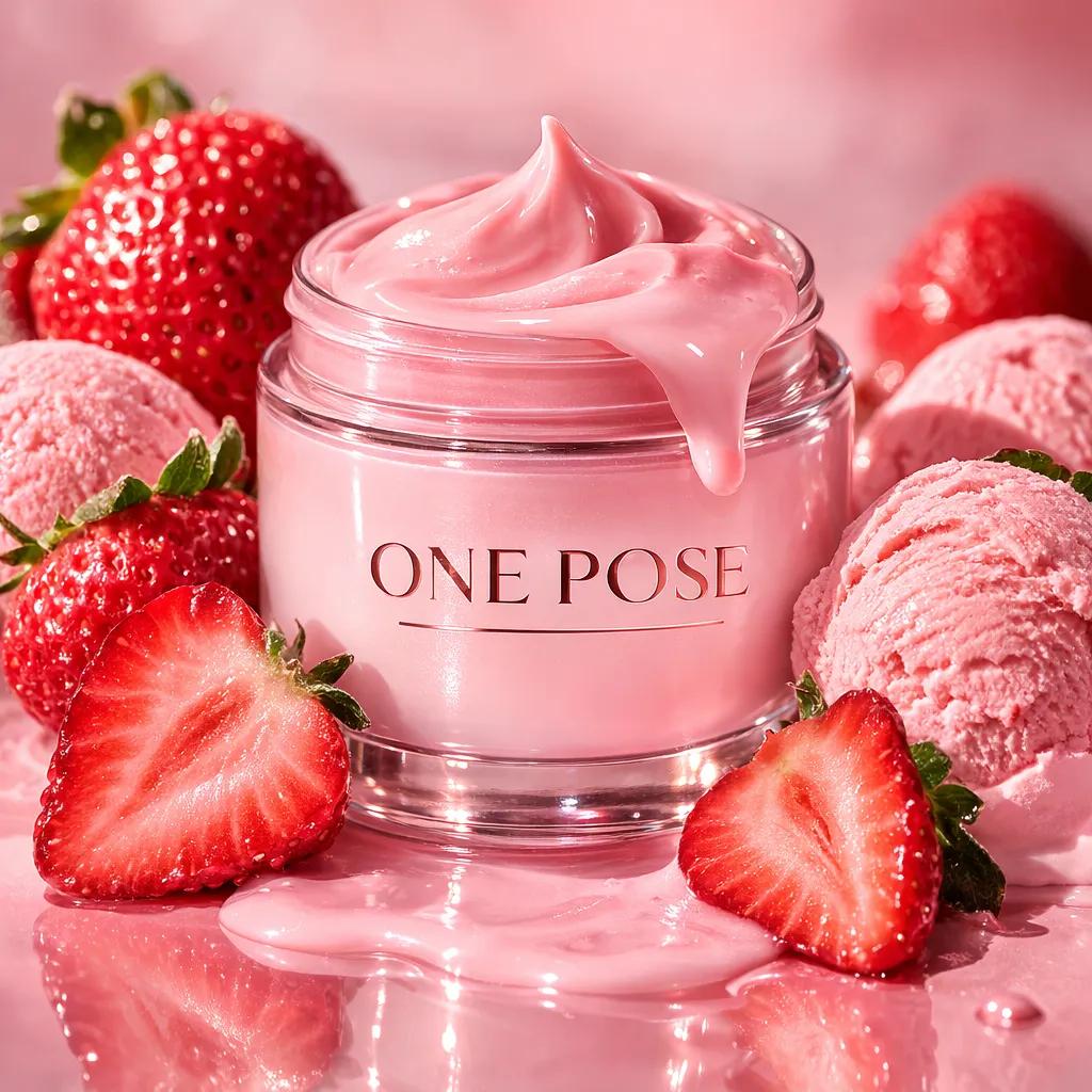 Ultra realistic luxury skincare product photography featuring...