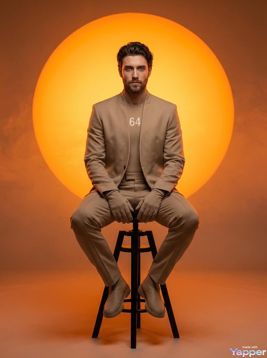 A man with short curly hair and light facial hair sitting on...