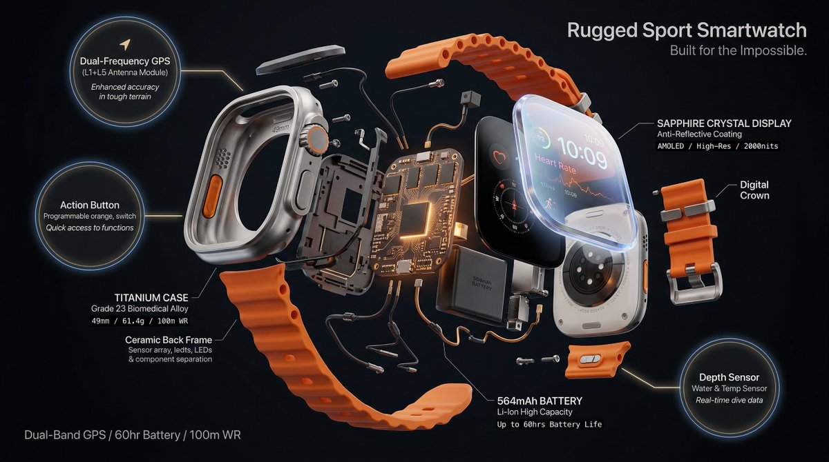 Hyperrealistic 3D radial exploded view of [PRODUCT] [NUMBER]...