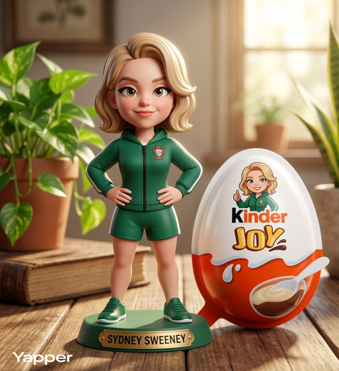 A cute stylized 3D collectible figurine inspired by Cristiano...