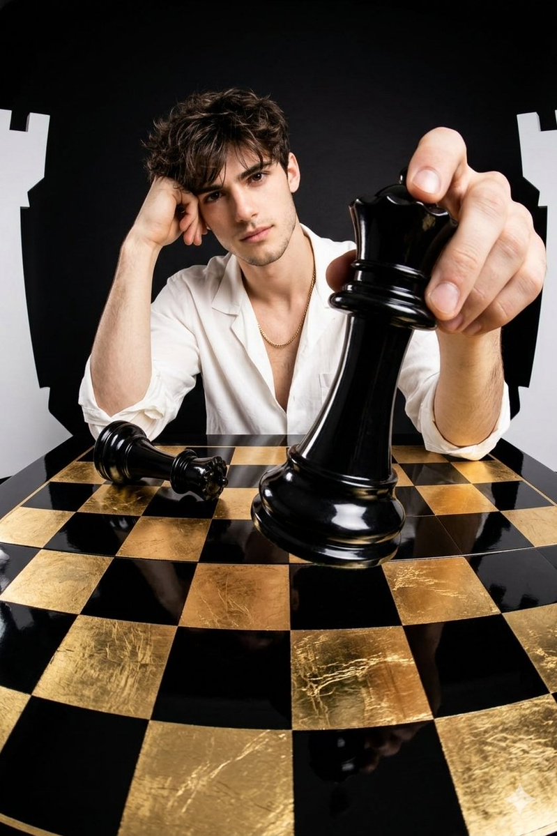 Creative fashion photography with distorted perspective (wide...