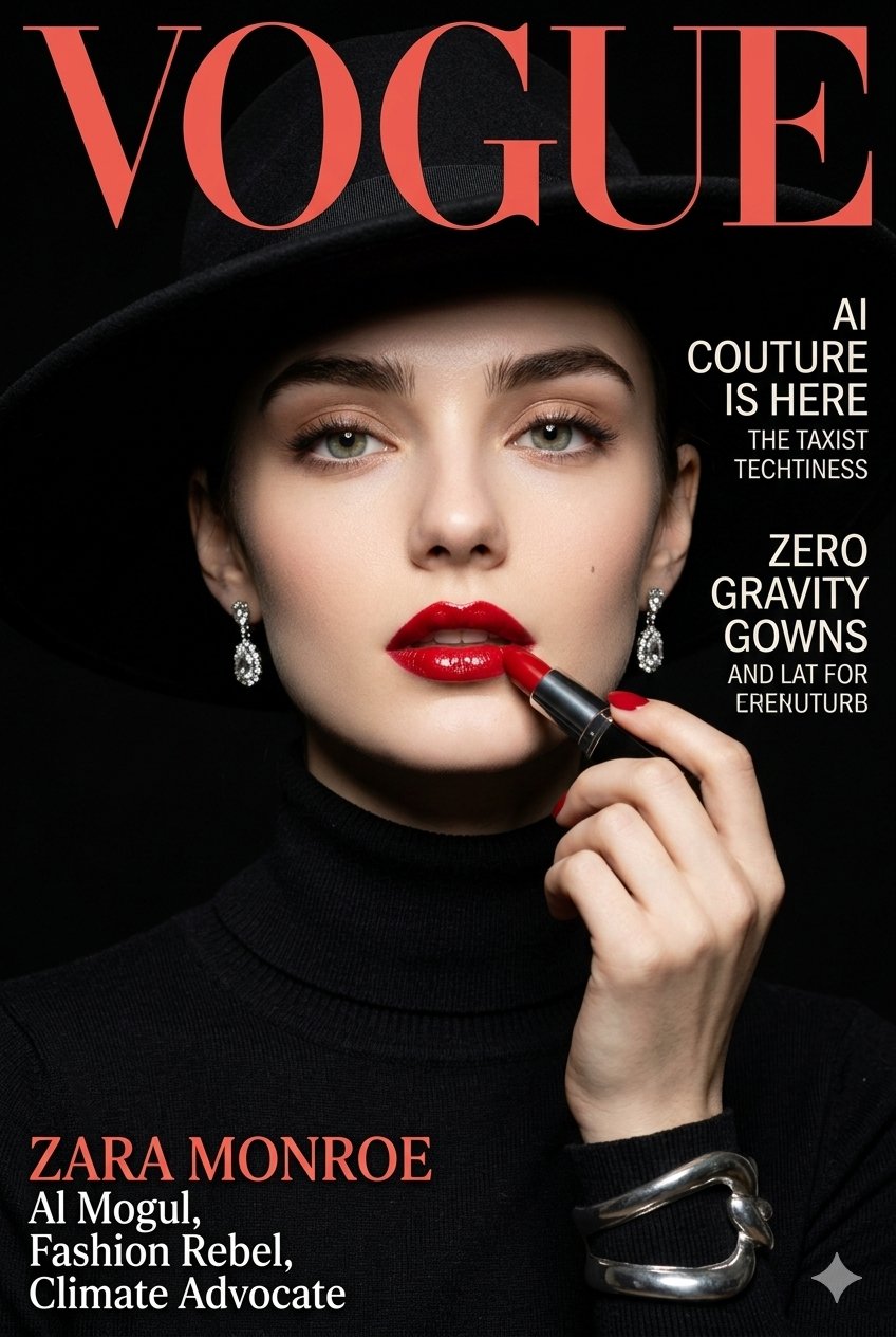 Vogue封面超写实奢华提示词