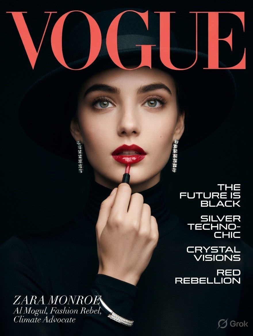 Vogue封面超写实奢华提示词