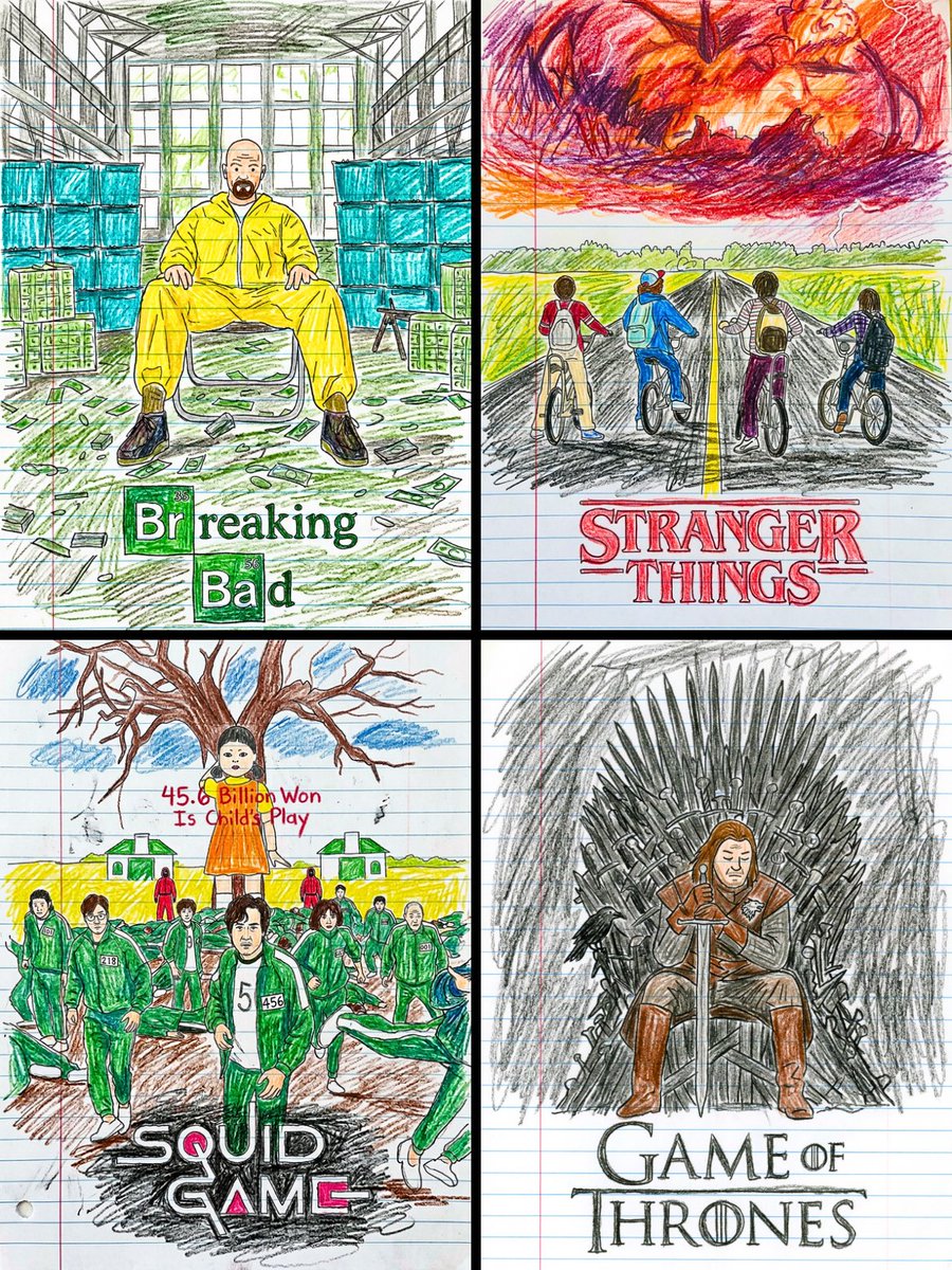 Transform this movie poster into a child’s crayon drawing on...