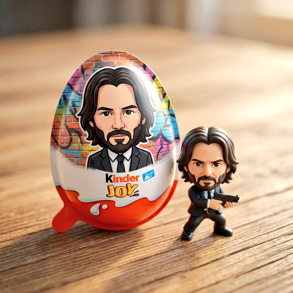 A hyper realistic product photo of a Kinder Joy surprise egg...