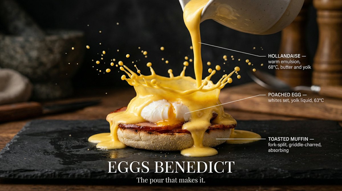 [DISH] at the precise moment of a dramatic [LIQUID] pour in u...