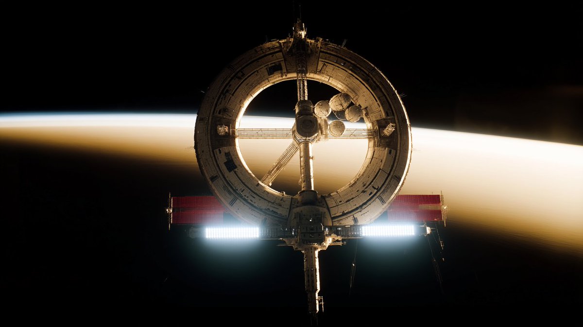 Orbital colony's concept with midjourney V8 Alpha https://t.c...