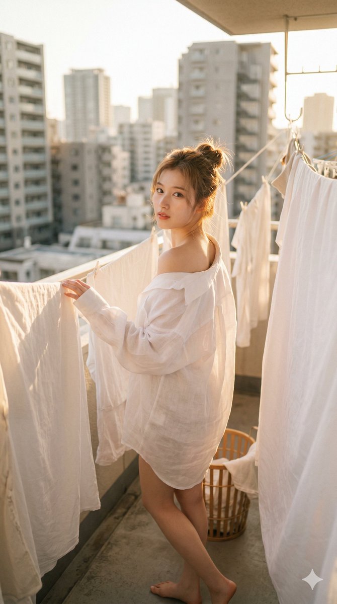 "raw prompt": "K pop idol Sana (TWICE) posing on a sunlit bal...