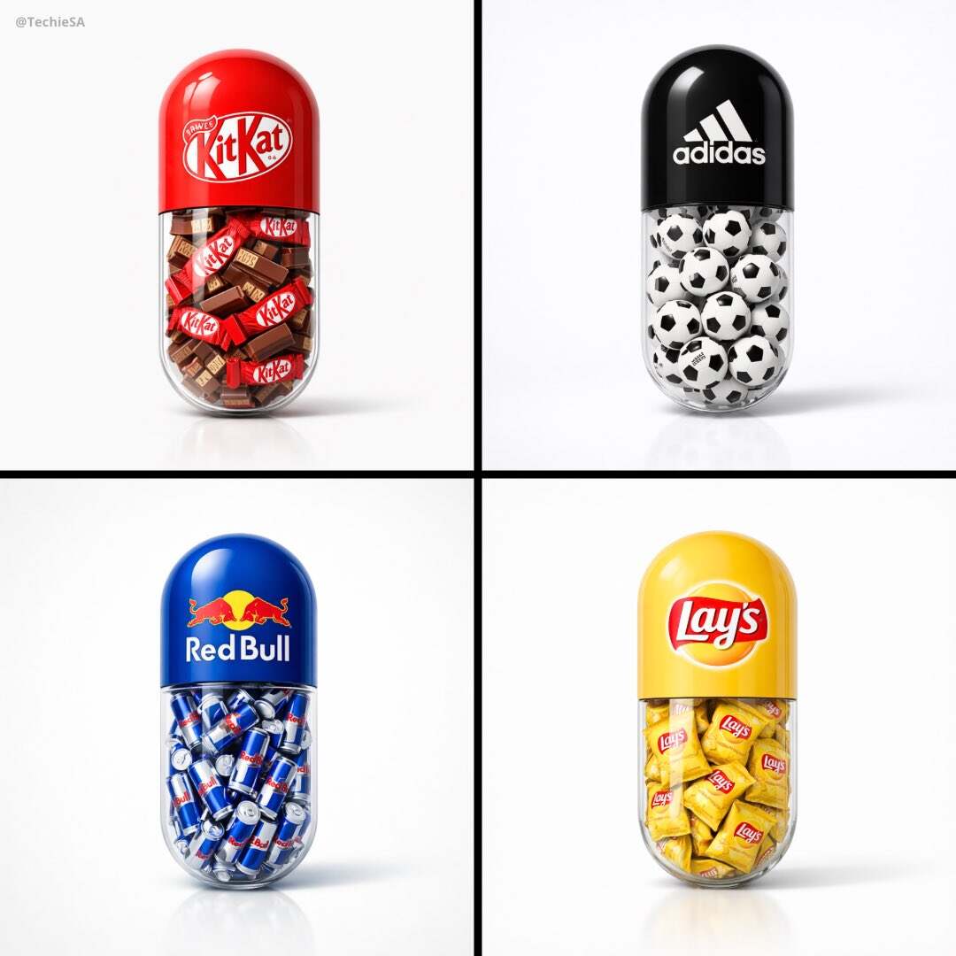 极简胶囊品牌海报:透明剖面与品牌元素填充