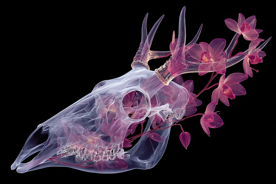 X光植物肖像提示词分享