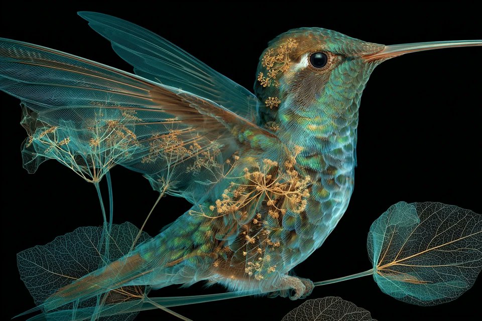 X光植物肖像提示词分享