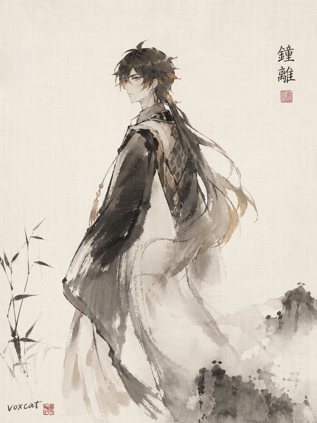 白绢没骨写意人物绘制解析