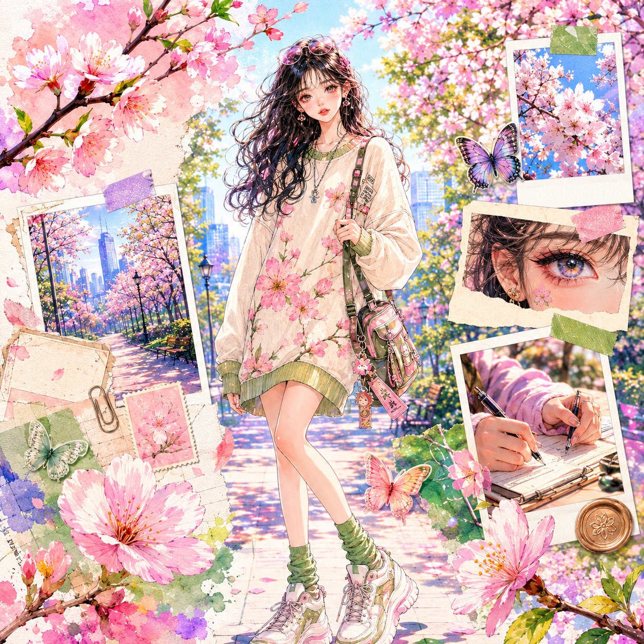 GPT Image 2 on ChatGPTPrompt :Create a premium vertical fashion collage poster in dreamy Korean-Ja