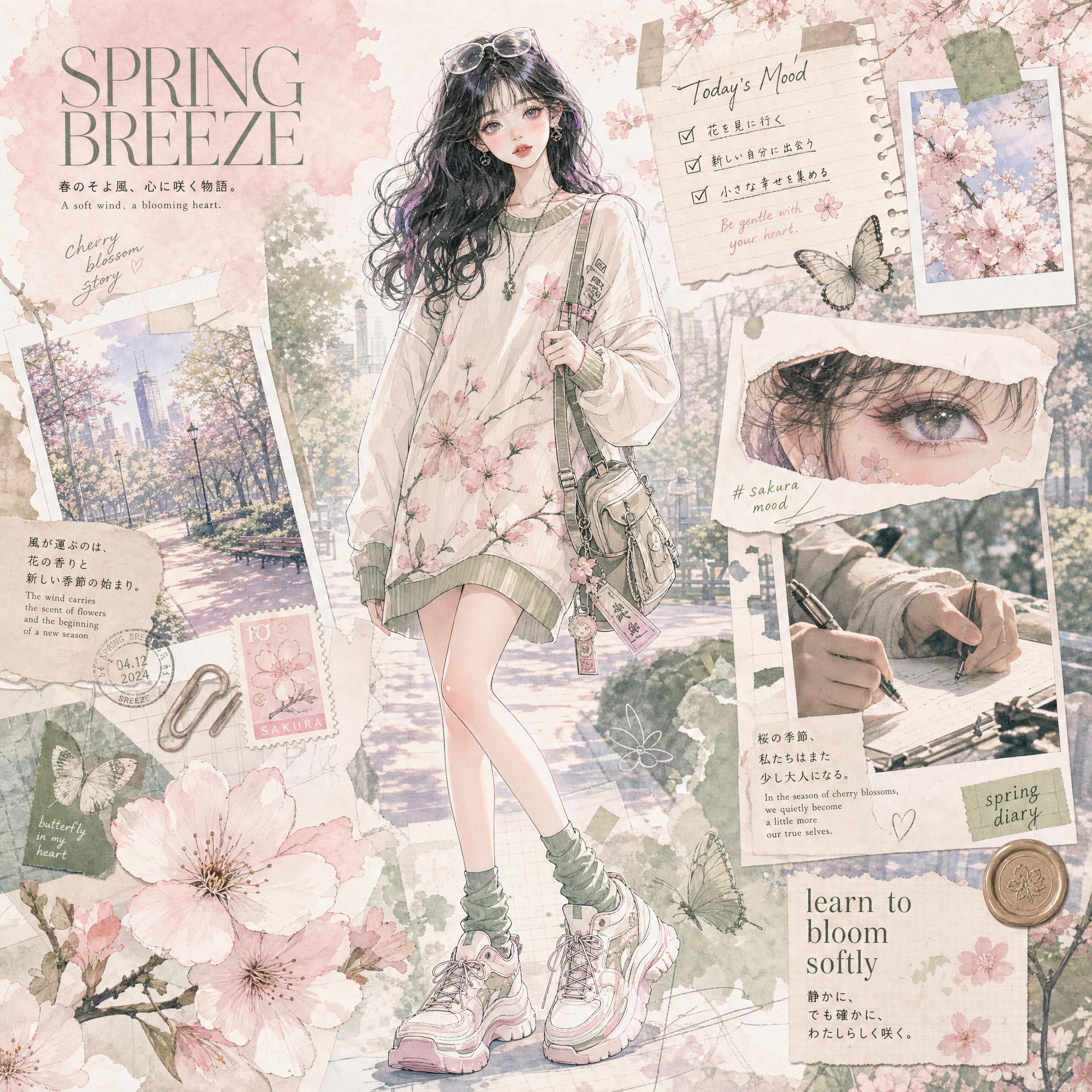 GPT Image 2 on ChatGPTPrompt :Create a premium vertical fashion collage poster in dreamy Korean-Ja