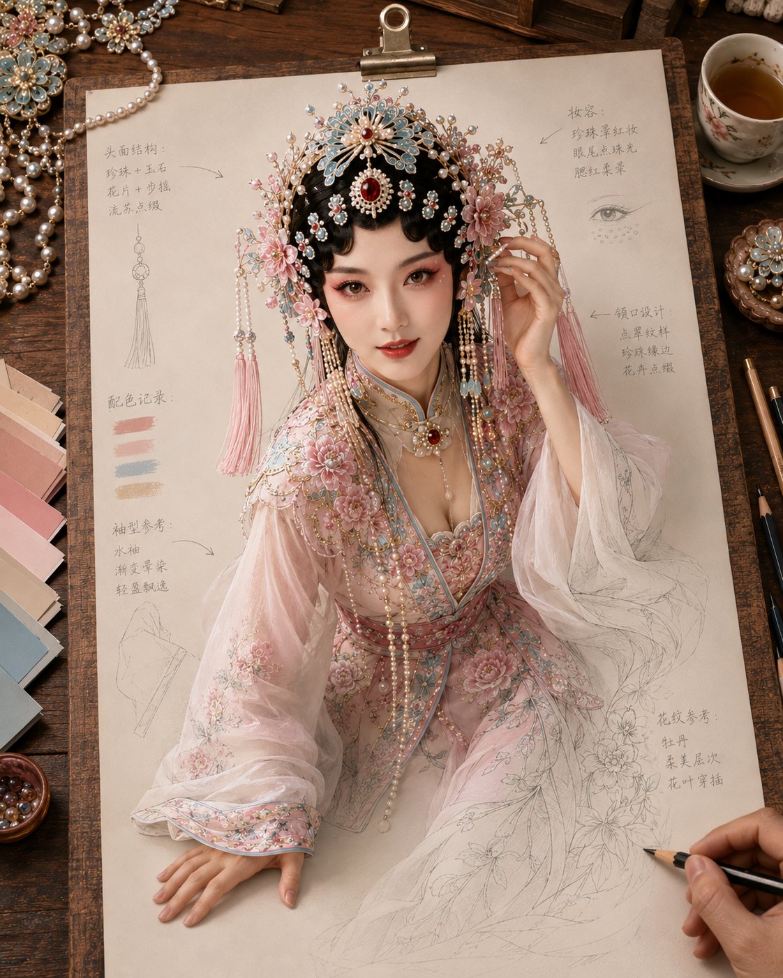 纸上成真戏韵妆造稿