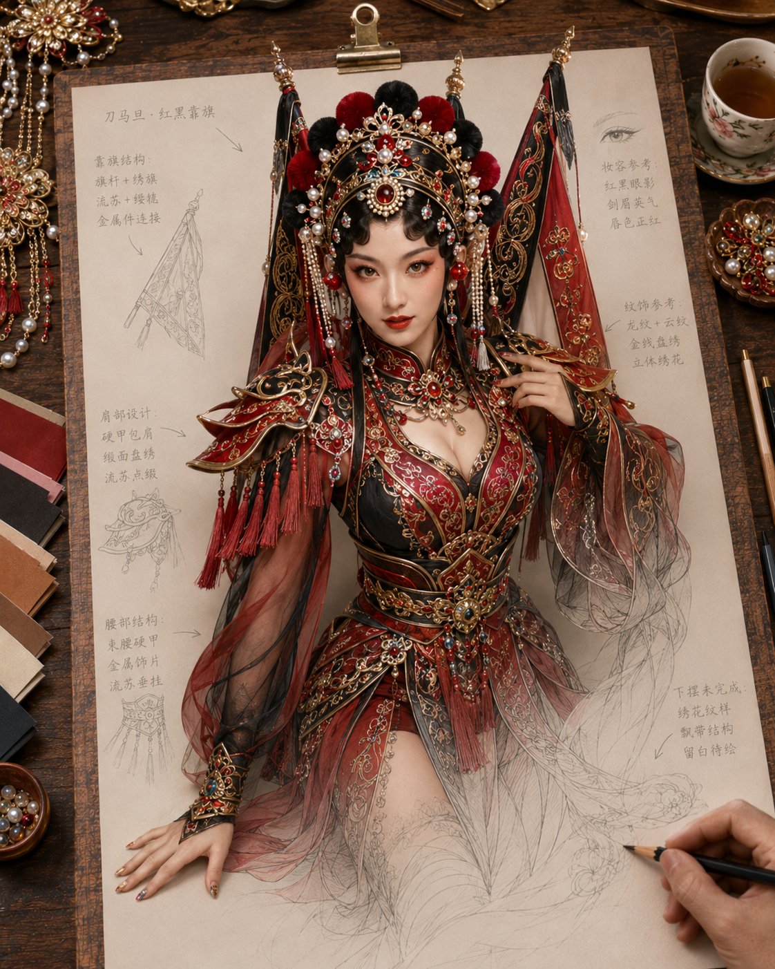 纸上成真戏韵妆造稿