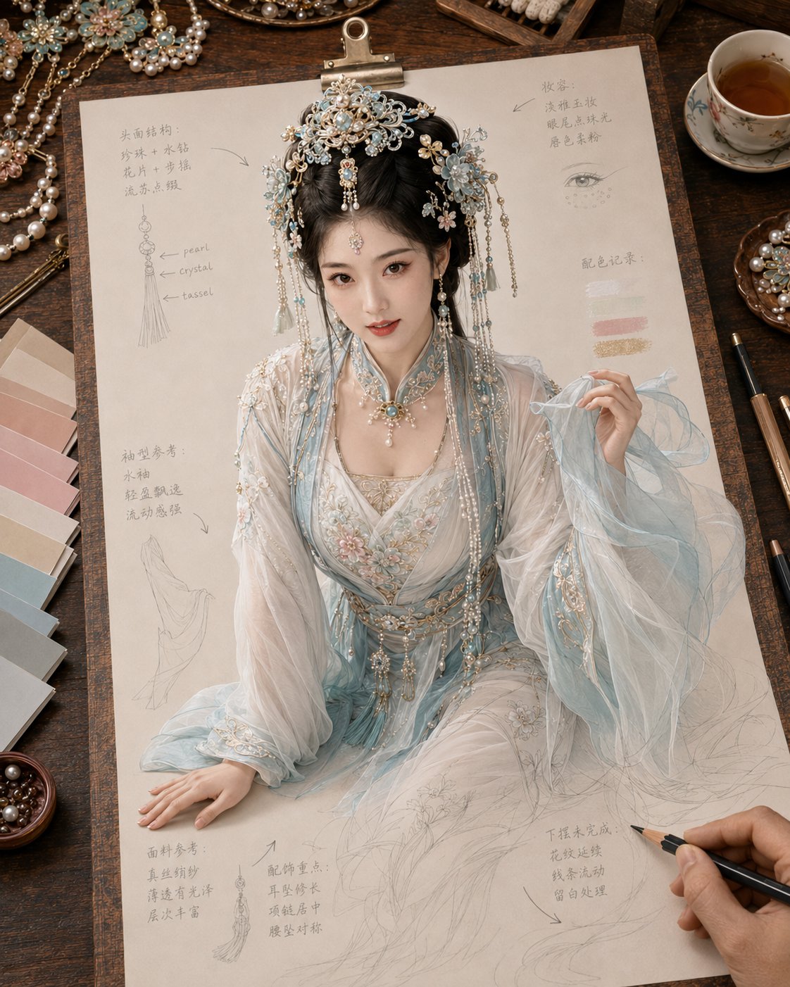 纸上成真戏韵妆造稿