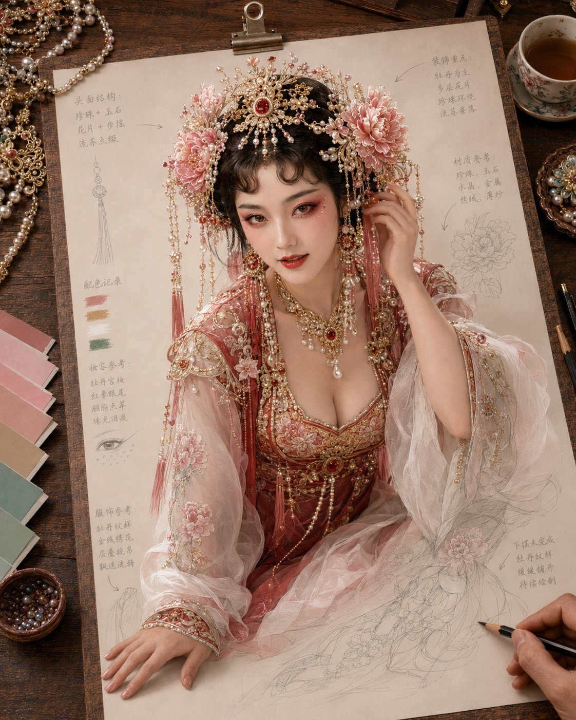 纸上成真戏韵妆造稿